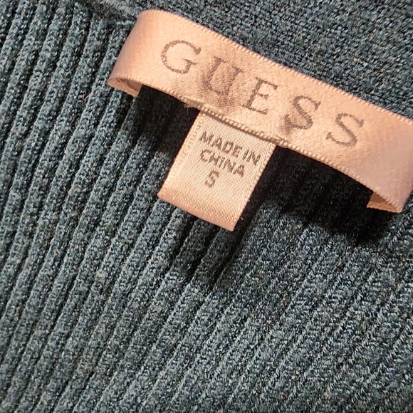Small Teal Knit Guess Sweater Dress - Picture 4 of 5